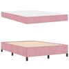 vidaXL Estrutura da Cama com colch&atilde;o Rosa 140 x 200 cm tecido