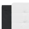 vidaXL Estrutura de cama sem colchão Zadar couro artificial preto e branco