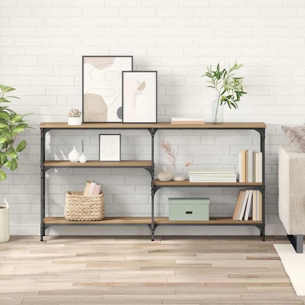 vidaXL Aparador com prateleira Carvalho Artesanal 150 x 29 x 76,5 cm