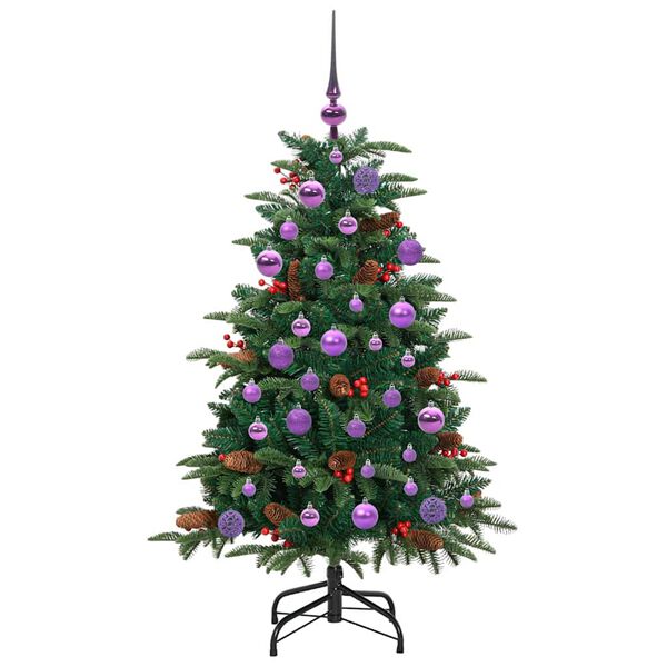 vidaXL &Aacute;rvore de Natal Artificial Verde 120 cm PVC, Metal e Pl&aacute;stico