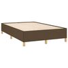 vidaXL Cama boxspring com colch&atilde;o 120x190 cm tecido castanho-escuro