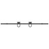 vidaXL Kit de ferragens para porta deslizante 200 cm a&ccedil;o preto