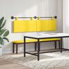 vidaXL Cabeceira Suspensa Liso Amarelo Claro 190 x 55 x 5 cm