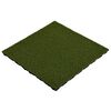vidaXL Ladrilhos de relva artificial 8 pcs 50x50x2,5 cm borracha