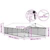 vidaXL Canil de exterior com telhado 600x300x150 cm