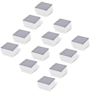 vidaXL Luzes LED de encastrar no ch&atilde;o 12 pcs 100x100x68 mm