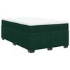 vidaXL Cama boxspring com colch&atilde;o 120x200 cm veludo verde-escuro