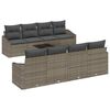 vidaXL Conjunto de Sof&aacute;s 9 unid. Cinzeto 55 x 55 x 37 cm vime PE