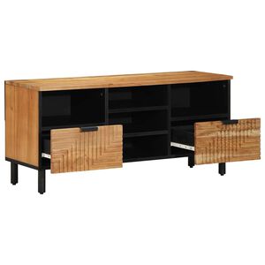 vidaXL Gabinete para TV com gaveta Castanho Madeira de manga maci&ccedil;a