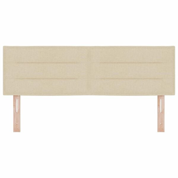 vidaXL Cabeceira com cabeceira Creme 144 cm Couro Sint&eacute;tico
