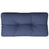 vidaXL Almofad&atilde;o para sof&aacute; de paletes 80x40x12 cm tecido azul marinho