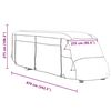vidaXL Capas autocaravanas 870x235x275 cm tecido n&atilde;o tecido cinzento