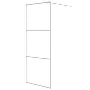 vidaXL Divis&oacute;ria de chuveiro branco 80x195 cm vidro ESG transparente