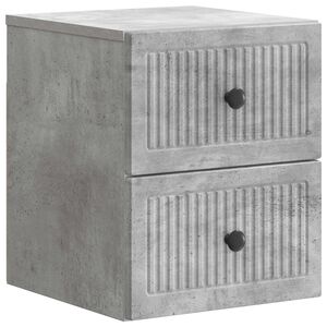 vidaXL Gabinete de Canto Montado na Parede com gaveta Cinzento Cimento