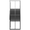 vidaXL Cabine de duche riscas ESG 90x70x180 cm preto