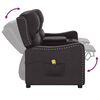 vidaXL Poltrona massagens 2 lug. +suporte copo preto brilhante