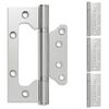 vidaXL Dobradi&ccedil;a 4 unid. 130 x 78 x 13 mm Prateado A&ccedil;o