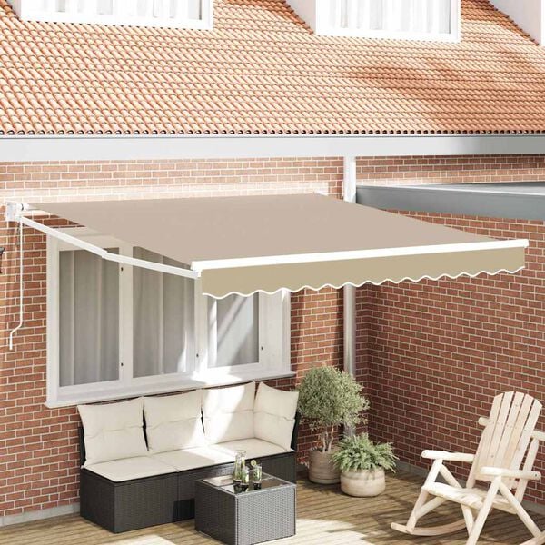 vidaXL Toldo Bege 300 x 250 x 165 cm Poli&eacute;ster