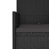 vidaXL 4 pcs conjunto lounge de jardim c/ almofadões vime PE preto