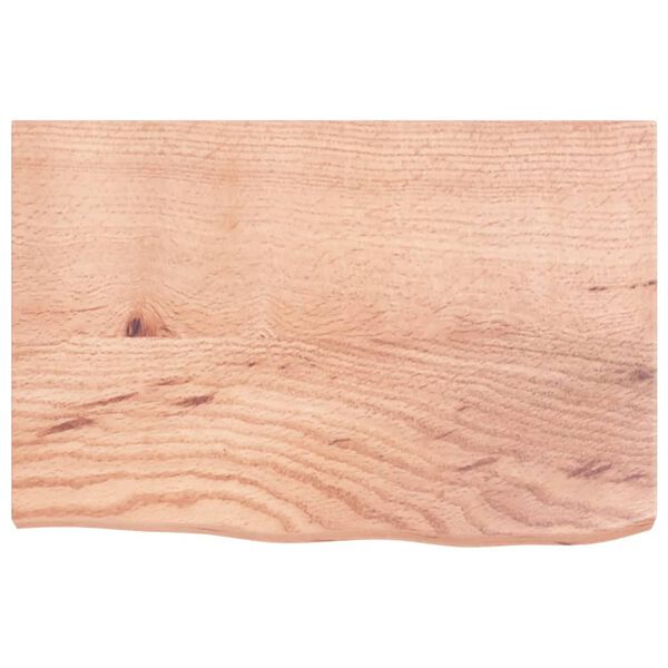 vidaXL Prateleira de parede 60x40x(2-4) cm carvalho tratado castanho