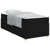 vidaXL Estrutura da Cama com colch&atilde;o Preto 90 x 190 cm tecido
