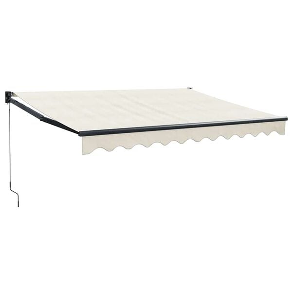 vidaXL Toldo retr&aacute;til 3x2,5 m tecido e alum&iacute;nio cor creme