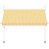 vidaXL Toldo retr&aacute;til manual 350 cm riscas laranjas e brancas