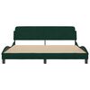 vidaXL Estrutura de cama Dover 180x200 cm veludo verde-escuro