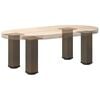vidaXL P&eacute;s para mesa de centro 4 pe&ccedil;as a&ccedil;o natural 42-44 cm a&ccedil;o