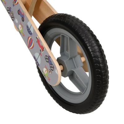 vidaXL Bicicleta de equilíbrio para crianças com estampa cinzento