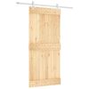 vidaXL Porta Deslizante Natural e Branco 95 x 210 cm