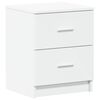 vidaXL Mesa de cabeceira com 2 gavetas 40x36x50 cm branco