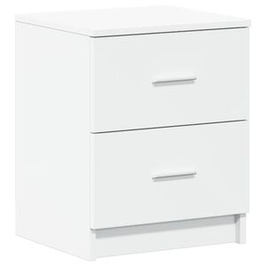 vidaXL Mesa de cabeceira com 2 gavetas 40x36x50 cm branco