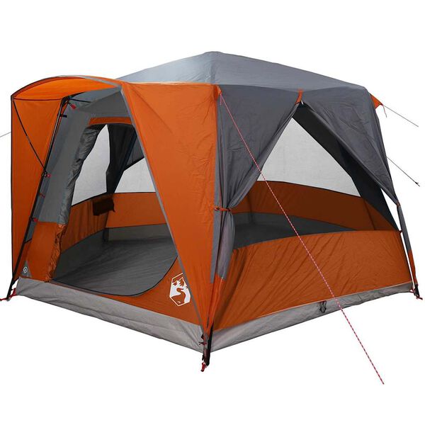 vidaXL Barraca Cabana com telhado Cinza e Laranja 333 x 317 x 194 cm