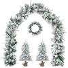 vidaXL Mini &Aacute;rvore de Natal 45 cm PVC e PE Verde e Branco