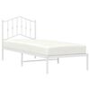 vidaXL Estrutura de cama sem colch&atilde;o com cabeceira 75x190 cm branco