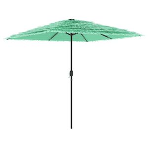 vidaXL Guarda-sol de jardim com poste de a&ccedil;o 248x248x248 cm verde
