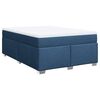 vidaXL Cama com molas/colch&atilde;o 140x190 cm tecido azul