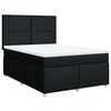 vidaXL Cama com molas/colch&atilde;o 140x190 cm tecido preto