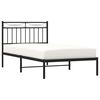 vidaXL Estrutura de cama com cabeceira 100x190 cm metal preto