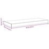 vidaXL Prateleira de parede suspensa 60x23,5x3,8 cm MDF cinza