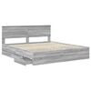 vidaXL Estrutura da Cama com gaveta Cinza Sonoma 200 x 200 cm