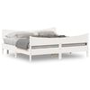vidaXL Cama sem colch&atilde;o 180x200 cm madeira de pinho maci&ccedil;a branco