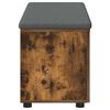 vidaXL Banco de Hall com almofada Carvalho Defumado 100 x 38 x 46 cm