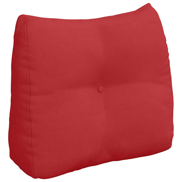 vidaXL Travesseiro para Costas Vermelho 60 x 24 x 50 cm tecido