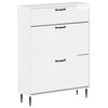 vidaXL Arm&aacute;rio de Sapatos HAARLEM 78 x 24 x 103 cm Branco Brilhante