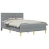 vidaXL Estrutura de cama com colch&atilde;o Cinzento-claro 160 x 200 cm