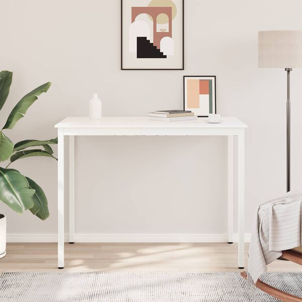 vidaXL Mesa de bar Branco 110 x 55 x 105 cm Madeira de Pinheiro S&oacute;lida