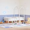 vidaXL Telhado de cama infantil 108x70x176,5 cm pinho maci&ccedil;o branco