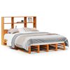 vidaXL Cama com estante sem colch&atilde;o 120x190 cm madeira maci&ccedil;a
